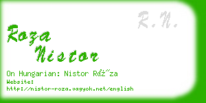 roza nistor business card